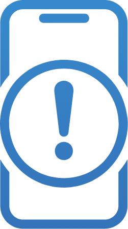 Phone alert icon graphic