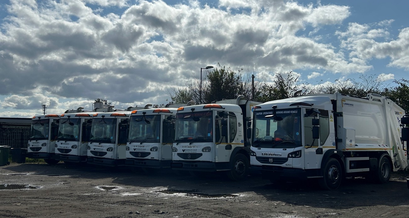 A fleet of trucks